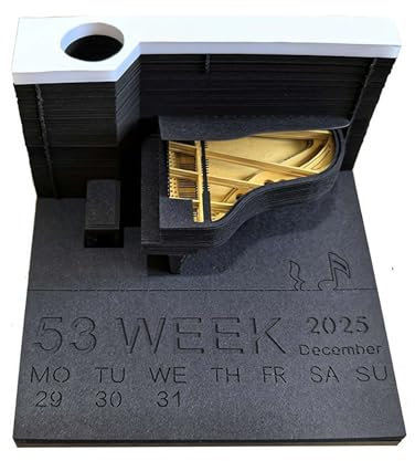 Sbyzm Time Piece Kalender, 2025 Neuer 3D-Notizblock, kreativer Schreibtischkalender, DIY-Notizblock, Abreißkalender, Papierschnitzerei, Geschenke, Raumdekoration, Desktop-Dekoration für