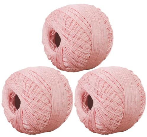 Asudaro 3 Rollen Baumwoll-Strickgarn, 50 g Knäuel Baumwolle, Häkelstränge, Strickgarn, Baumwollgarn, Stricken, Häkelgarn, Weben, 60% Baumwolle, 40% Leinen, Knäuel Strickgarn