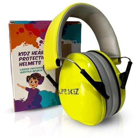 LIFE SKIZ Cascos antiruido niños. Protectores para oídos. Reducen el ruido excesivo. Cascos insonorizados para estudiar. Protección auditiva. Ideal para niños con autismo y sensibilidad al ruido.