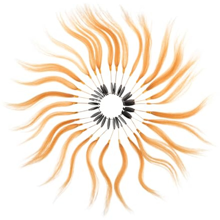 CALLARON Echthaar Haarmuster zum Testen der Haarfarbenpraxis mit Realistischer Textur und Echtem Haar für Friseur Übungswerkzeuge und Kreatives Styling