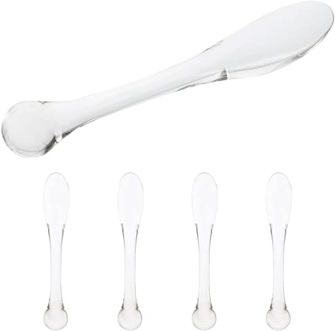 KOCKSHION Praktischer Augencreme Applikator Löffel aus Zinklegierung 5 Stück Kompakt Augenmassagegerät gegen Falten für Haushalt Reisen