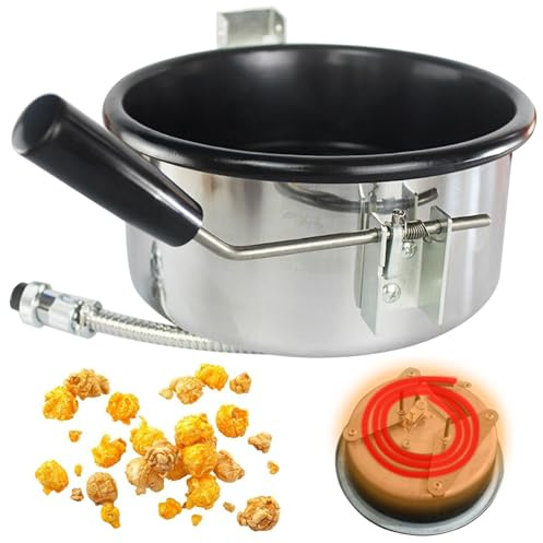 JMOUZHG Popcorn Maker 8oz Anti-Scorch Electric Popcorn Maker Machine with Safe Control User-Friendly Machine for Movie Night Parties