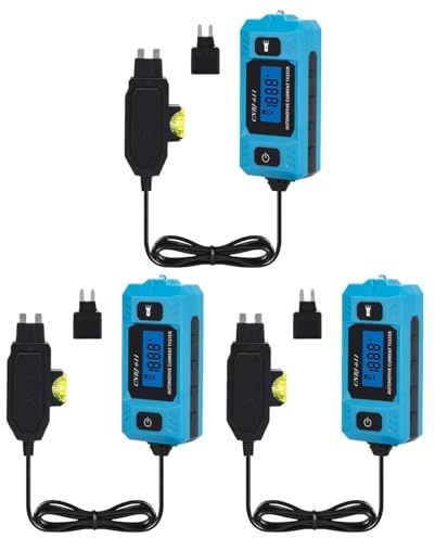Hyunlai Kfz-Stromkreis-Sonden-Tester, elektrischer Stromtester mit digitalem LCD-Display, 0,01 A-19,99 A Gleichstrommessgerät für Sicherungskreis-Fehlerdiagnose, max. 48 V, 3 Stück