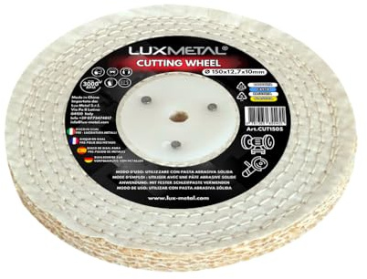Disco Lucidatura Metalli in Sisal 150 x 12,7 x 10 mm – Ruota Pre-lucidatura per Mola da Banco con attacco per Mandrino Conico Ideale per lucidare Acciaio, Ottone, Alluminio Smerigliatrice Lucidatrice