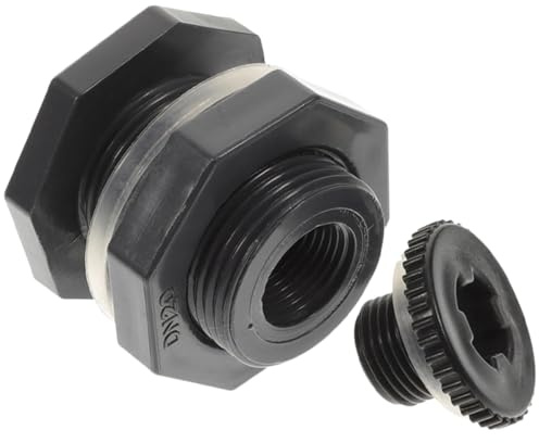 jojofuny Conector de Tanque de Agua de 1/2 Pulgada con Enchufe y Junta de Sellado para Tanques con Mamparo Resistente y Fácil Instalación