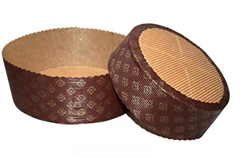 ARCOBALENOPARTY n° 10 Stampo per PANETTONE Monouso 500 gr Basso in Carta Forno monouso Adatti per Dolci Natalizi o Panettoni