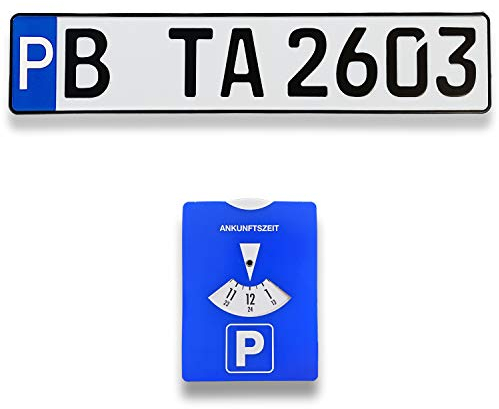 TA TradeArea hochwertige geprägte Parkplatz-Kennzeichen | Schilder in der Göße 520x110 mm (Wunschprägung)