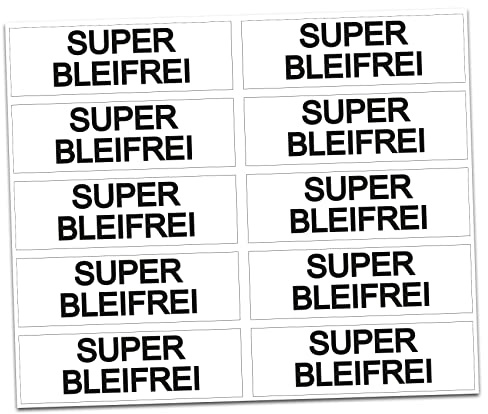10 x Aufkleber Kraftstoff Kennzeichnung -Finest Folia Tankdeckel Auto Hinweis Brennstoffe AdBlue Benzin Gemisch Diesel Wasser Super (R022-07 Super Bleifrei)