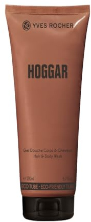 Yves Rocher - HOGGAR - 2-in-1 Duschgel & Shampoo für Männer - Körperreinigung - Exotischer, maskuliner Duft - 2-in-1 Komfort - Natürliche Inhaltsstoffe, vegan und umweltfreundlich - 200 ml