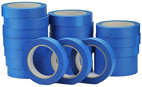 Blue Painters Clean Peel Masking Tape 25mm x 50M UV-Resistant Long Lasting for Indoor/Outdoor - (3 Rolls)