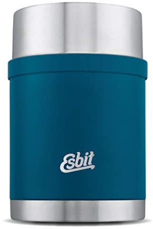 Esbit termobehållare sculptor för mat – varmhållningsbehållare 750 ml i Polar Blue – tillverkad av rostfritt stål för varm och kall mat