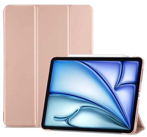 ProCase Hülle iPad Air 11 Zoll M4/M3/M2 / 10,9 Zoll 4./5.Gen Roségold | Passend für Apple-Stift, magnetische Auto Sleep/Wake, dünnes leichtes Design