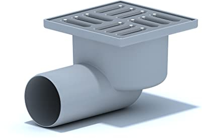 Bodenablauf Edelstahl DN50 100x100 mm Abgang Waagerecht Duschablauf Badablauf