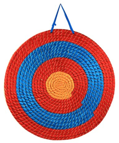 LSOAARRT Blanco de Tiro con Arco Tradicional de Paja Sólida Flechas Hechas a Mano Arco de Tiro Blanco para Práctica de Tiro al Aire Libre de una Sola Capa (50cm)