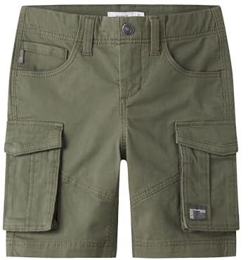 NAME IT Boy's NKMRYAN REG TWI L 6776-BA NOOS shorts, djup lichen grön, 176, Djupt ljus grön, 176 cm