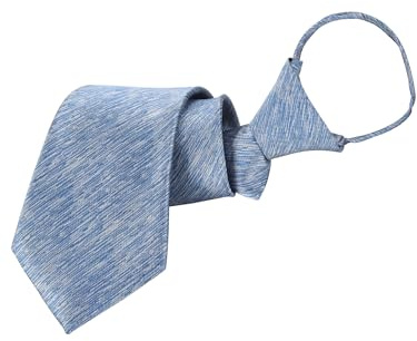 WANYING Herren 8cm 3,15 Klassische Reißverschluss Krawatte Vorgebundene Sicherheits Krawatte Businesskrawatte Formelle Business Hochzeit Länge 48cm Einfarbig/Gestreift