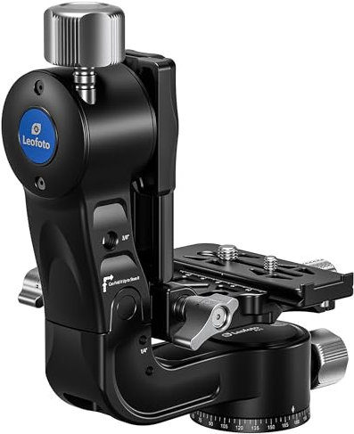 Leofoto PG-2 Gimbal Head, Faltbarer Stativkopf, kompakt und tragbar, Arca kompatibel