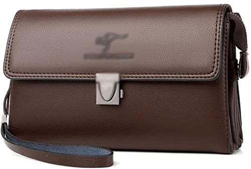 ZUMAHA Neu Anti-Diebstahl Code Lock Geldbörsen Reißverschluss Leder Langlebig Geldbörse Herren Clutch Bags Vintage Phone Premium Billfold Organizer Portemonnaie