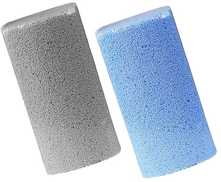 Piedra Pómez para Pies 2 Piezas de Vidrio Espumado | Exfoliador para Callos y Piel Muerta, Diseño Ergonómico, Agarre Cómodo, Formato 13,5x6x3,5cm