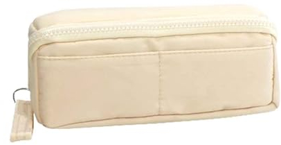 Federmäppchen Junge Mäppchen Schulmäppchen Federtasche 3 Fächer Federmappe Pencil Case Teenager Erwachsene Desktop-Speicher Für Studierende Fach Hohe Kapazität Tragbar (beige,210x80x95mm)