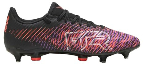 Puma Future 8 Play MXSG, Chaussure de Football Unisexe, Puma Black-Puma White-Glowing Red,