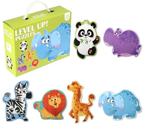 Holzpuzzle Kinderpuzzle ab 2 3 4 5 Jahre,Tier Puzzle Kinder Reisespiele Pädagogisches Puzzles Lernspielzeug Geschenk für Kleinkind Mädchen Jungen
