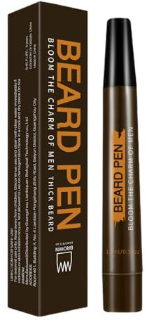 Beard Pencil Filler, Brown Tattoo Eyebrow Pen With Fork Tip - Waterproof, Long Lasting, Natural Looking Hair Filler for Define & Sharpen Hair, Beard & Eyebrow