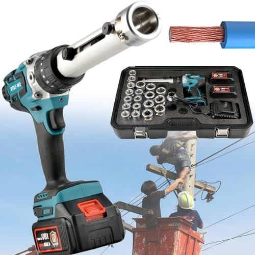 Kit Pelador De Cables PortáTil De Mano, Con 20 Cuchillas Y MaletíN, Pelador De Cables EléCtrico Recargable, Para La Industria EnergéTica, La Industria Del Transporte