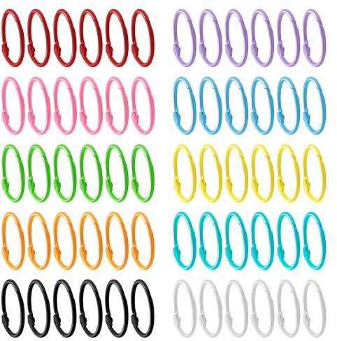 60 Stück 25mm Buchringe,Buchbinderinge,Karteikarten Ringe,Buchring,Ringbuchmechanik,Buch Binden,Buchbinder,Ringbinder,Ringbindung,Heftringe,Ringbuch Ringe,Karteikarten Ring,Bindering,Offener Buchring