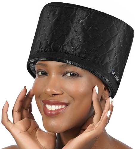 High-Power Hair Steamer Cap for Natural Hair – Deep Conditioning, Easy to Use, Adjustable Heat & Timer, At-Home Salon Treatment for Black Hair Care, Moisture & Repair Treatment for Healthy Hair