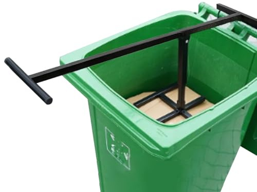 Bin Compactor Manual Trash Squasher Waste Recycling Hand Tool Trash Can Compactor with Adjustable Handle for Kitchen,Garden,Restaurant