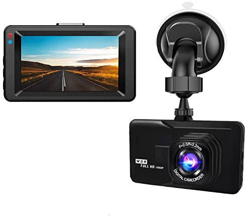 Cablelera Dash Cam 1080P Full HD Dual Dashboard Camera Dashcam for Cars 150° Wide Angle HDR with 2.7 LCD Display Night Vision Motion Detection and G-sensor