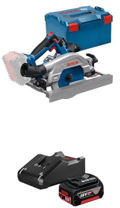 Bosch Professional 18V System Akku-Kreissäge GKS 18V-57-2 GX (inkl. L-BOXX, ohne Akku/Ladegerät) + Bosch Professional 18V System Akku Starter-Set: 1x GBA 18V 4.0Ah Akku + Schnellladegerät GAL 18V-40
