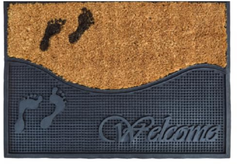 SERDECO DECORACION | Felpudos Originales | Felpudo Entrada Casa | (Waves Footprint, 45 x 60 cm)