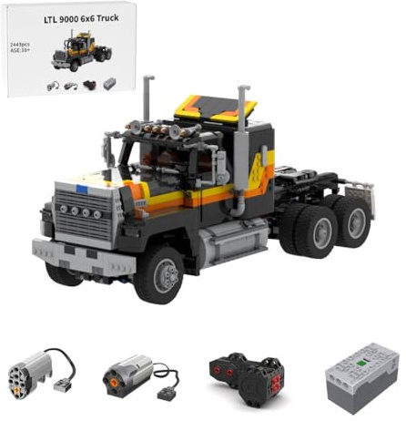 Thinkizen Technik Truck Modell, 6x6 Voll Ferngesteuerter Truck mit 2-Gang-Getriebe, Federung, Türen & Motorhaube zum Öffnen, Autotransporter LKW, Geschenke für Erwachsene, 2443 Teilen