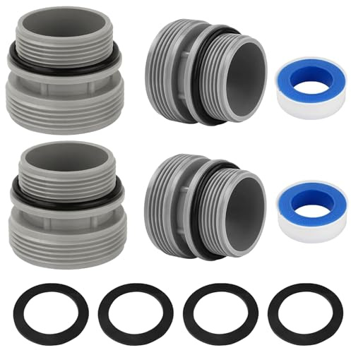 SI SEN 4560 Schwimmbad Schlauch Adapter Kit, 38 mm Schwimmbad Pumpe Schlauch Adapter für Schläuche von 40 mm bis 1 1/2 Zoll, Für Intex- und Coleman-Poolpumpen Verfügbar