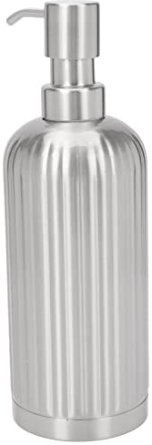 TOPINCN Gran Capacidad 304 Botella de Acero Inoxidable Recargable Dispensador de Loción de Mano Negra Mate Matte Adecuado para Dormitorio