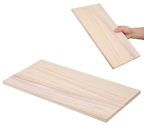 COLLBATH Rectangular Solid Hardwood Board for DIY Wood Projects Furniture Shelving and Wardrobe Divider Plank Sustainable Craft Material for Home Organization