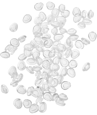 Beavorty 50pièces Plaquettes Nasales Souples Silicone pour Lunettes Embouts Confortables Forme de Goutte Eau Remplacement Antidérapant pour Lunettes de Soleil