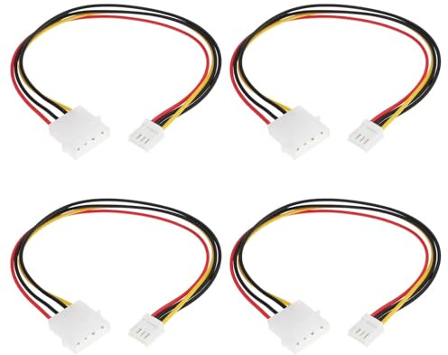 VGOL 4 conectores de alimentación Molex macho a hembra de 4 pines compatibles con unidad de disquete de 3.5 pulgadas de 30 cm