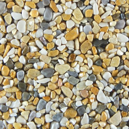 Terralith Marmor - Steinteppich mix nizza für 1 qm - außen -, Körnung:mittel (4-6 mm)
