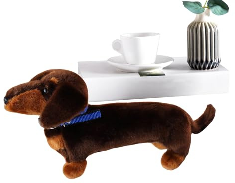 Générique Peluche de Teckel,Jouet à Câliner en Forme de Chien Mignon - Oreiller Doudou Animal pour - pour Adultes Chambre Bureau Canapé Lit Salle De Jeux Voiture Anniversaire Fêtes