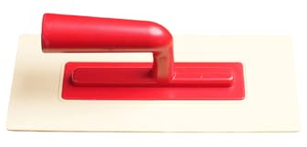 Cazzuola in ABS con manico antiscivolo rosso per intonacare, edilizia, pittura e creazione artistica, cazzuola in ABS