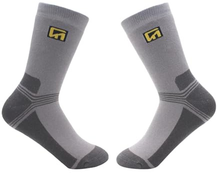 SheerFaring Calcetines de Algodón para Patinaje sobre Hielo para Niños, Transpirables Y Elásticos para Patines de Hielo, Medias Cómodas, Calcetines Deportiv, Gris
