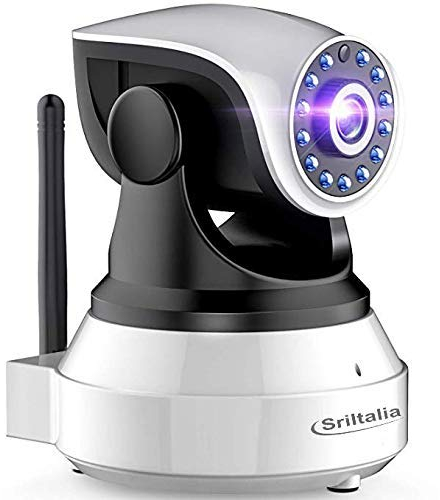Sricam SP017-S Telecamera di Sorveglianza Wireless 3 MP, Videocamera IP HD Interno WiFi/Ethernet con Visione Notturna, Audio Bidirezionale, Sensore di Movimento, Compatibile con iOS/Android/Windows PC