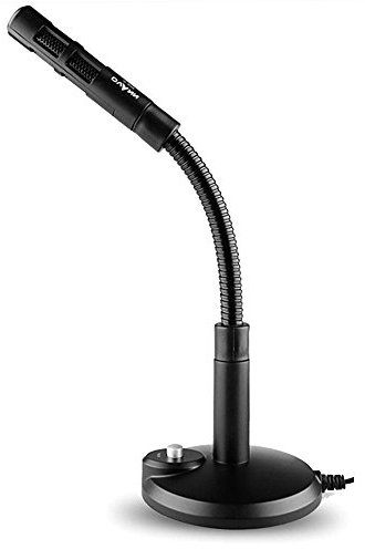 Kookia iXing F1 Gooseneck Stereo Microphone Compatible with PC, Laptop and Mac, Ideal for Chatting, Recording, Conference Call,3.5mm Jack (Black)