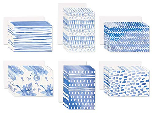 American Greetings Blank Cards, Blue Designs (48-Count)