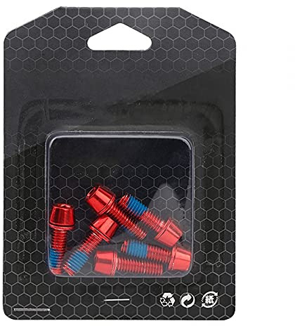 MiOYOOW 6 Stück Bremsscheiben für Fahrräder, M6 x 18 mm, Bremsschrauben MTB, Bremssattel aus Edelstahl für Mountainbike.