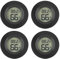 ALMOCN 4X Mini LCD Digital Thermometer Temperatur Luftfeuchtigkeit Tester Hygrometer für Kühlschrank Aquarium -50°C~+70°C (Schwarz)