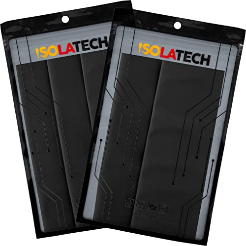 ISOLATECH Schrumpfschlauch Set Bündel 3:1 ohne Kleber unbeschriftet Schwarz Ø30mm 0,6 Meter in 3Stk x 20cm und Ø40mm 0,4 Meter in 2Stk x 20cm | In Stücke geschnitten, 3×20cm Ø30mm (0.6m), 2×20cm Ø40mm (0.4m), Ohne Klebstoff, UV-beständig, Unbekannt